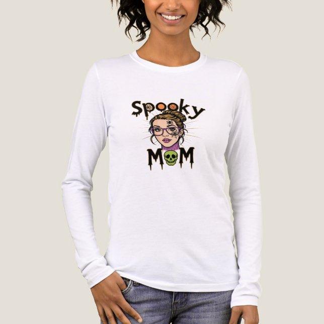 Funny Halloween Spooky Mom Witch Mom Tri-Blend Shirt (Vorderseite)