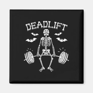 Funny Halloween Sprichwort Skeleton Barbell Gym Wo Magnet