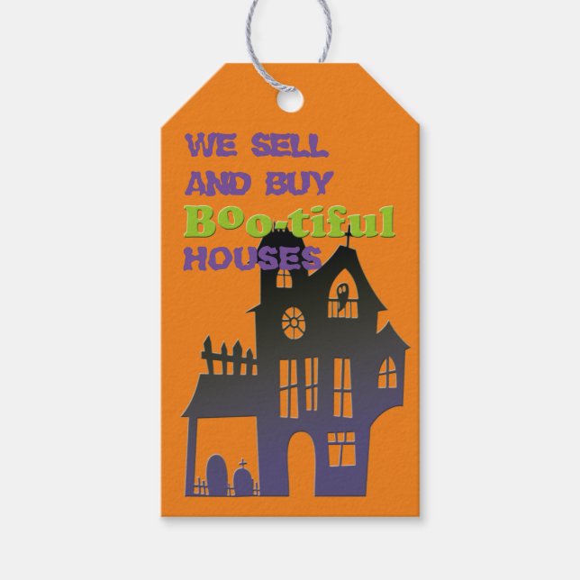 Funny Halloween Spuk House Real Anwesen Geschenkanhänger (Vorderseite)