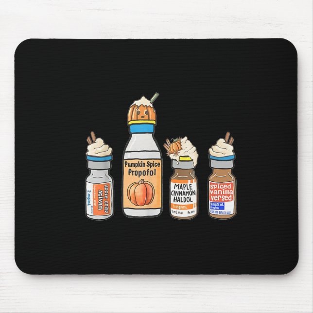 Funny Halloween T-Shirt Crna Pacu ER ED ICU Cricit Mousepad (Vorne)