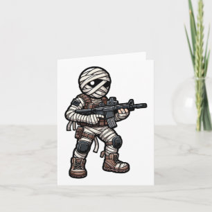 Funny Halloween Tacmy Mummy Army Men Veteran Co Karte