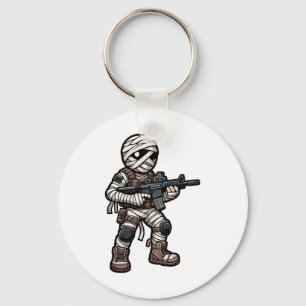 Funny Halloween Tacmy Mummy Army Men Veteran Co Schlüsselanhänger