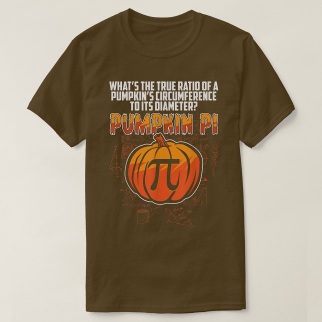 Funny Halloween Thanksgiving Pumpkin Pi Math Pun T T-Shirt (Design vorne)