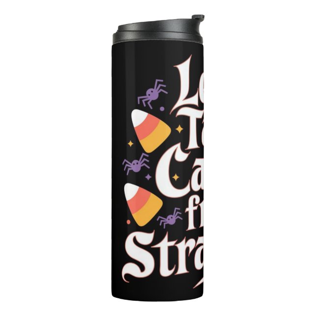 Funny Halloween Thermal Tumbler Candy Strangers Thermosbecher (Nach links gedreht)