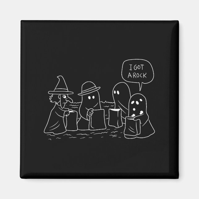 Funny Halloween Trick-or-treating Clic Ghosts Got  Magnet (Vorne)