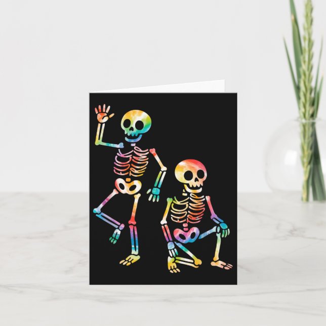 Funny Halloween Trump Skeleton Trump Karte (Vorderseite)