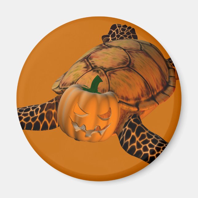 Funny Halloween Turtle Magnet (Vorne)