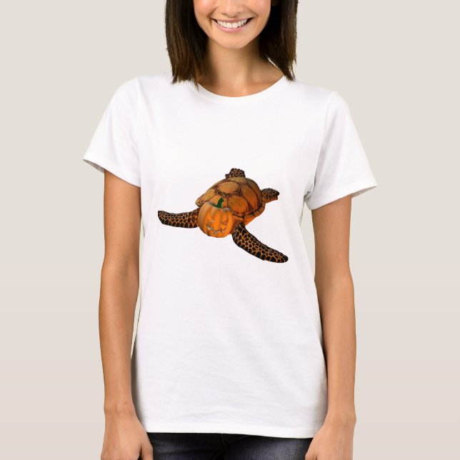 Funny Halloween Turtle T-Shirt (Vorderseite)