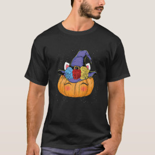 Funny Halloween Unicorn Niedlich Hexenkürbismädche T-Shirt