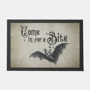Funny Halloween Vampire Bat Kommen Sie zum Biss Fußmatte