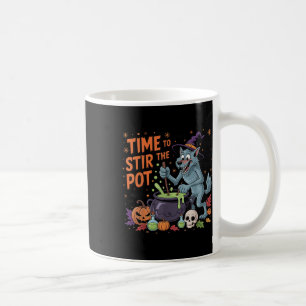 Funny Halloween Werewolf Zeit, um den Topf zu umrü Kaffeetasse