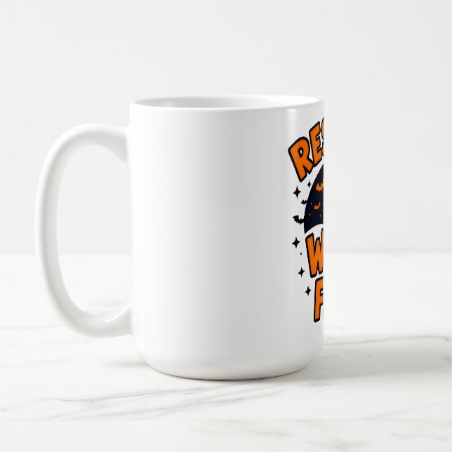 Funny Halloween Witch Design - Resting Witch Face Kaffeetasse (Links)