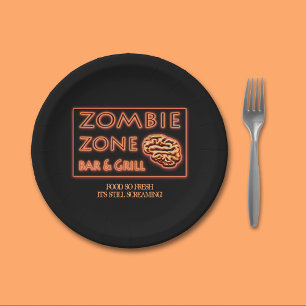 Funny Halloween Zombie Food so frisch Pappteller
