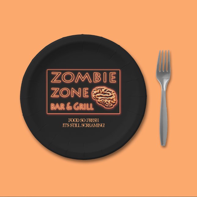 Funny Halloween Zombie Food so frisch Pappteller (Von Creator hochgeladen)