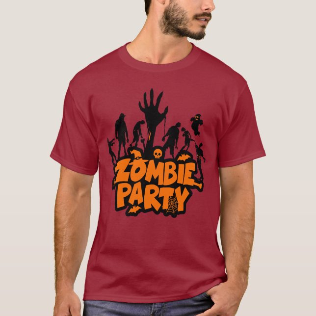 Funny Halloween Zombie Party Beängstigender T - Sh T-Shirt (Vorderseite)