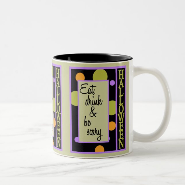 Funny Halloween Zweifarbige Tasse (Rechts)