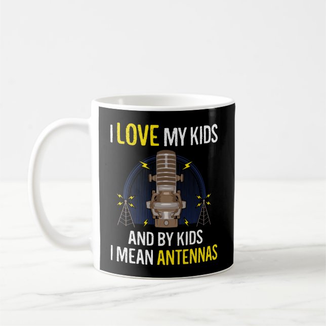Funny Ham Radio Operator Gift Amateur Broadcast Kaffeetasse (Links)