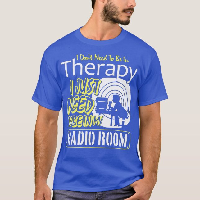 Funny Ham Radio Shirt Therapy Shortwave Amateur (Vorderseite)