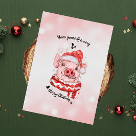 Funny Ham Sie selbst ein sehr frohe Weihnachtsschw Feiertagskarte
