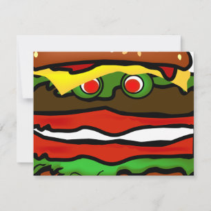 Funny Hamburger Einladung