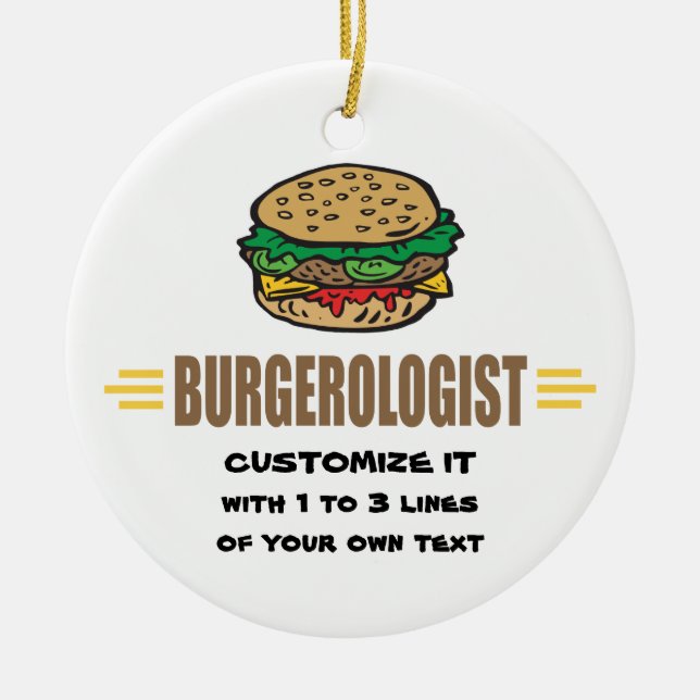 Funny Hamburger Keramik Ornament (Vorne)