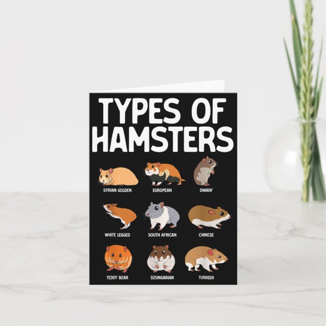 Funny Hamster Art For Men Women Boys Girls Hamster Karte (Vorderseite)