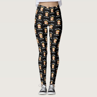 Funny Hamster Boxing Tall Enough for Your Shins  Leggings