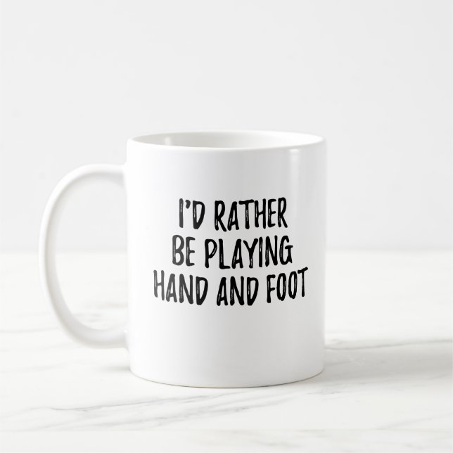 Funny Hand and Foot Card Game Player Kaffeetasse (Links)