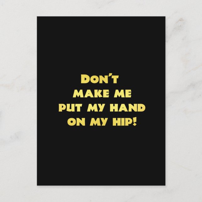 Funny Hand auf Angesagtem Joke Postkarte (Vorderseite)