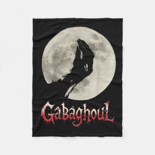 Funny Hand Moon Gabagool Halloween Fleecedecke