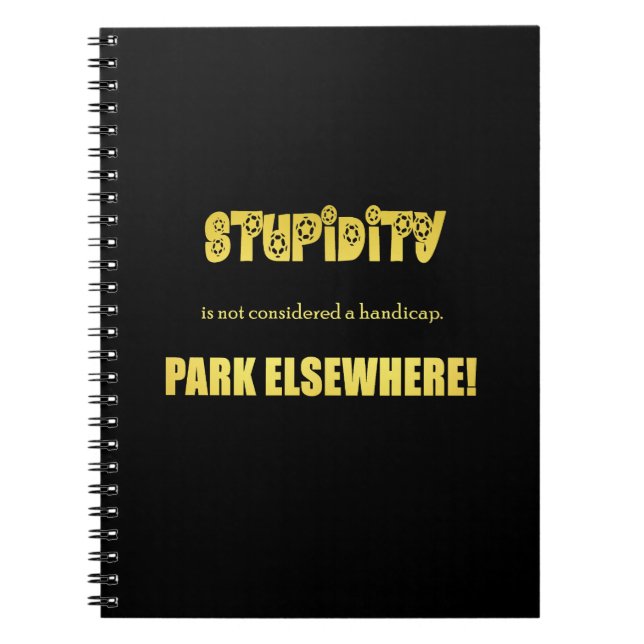 Funny Handicap Parkwitz Notizblock (Vorderseite)