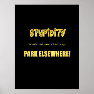 Funny Handicap Parkwitz Poster
