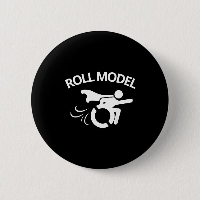 Funny Handicapped Sarcastic Wheelchair  Button (Vorderseite)