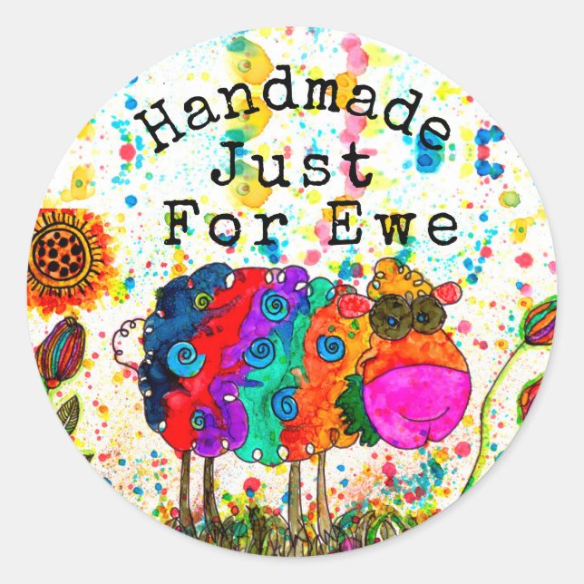 Funny Handmade for Ewe Sheep Stickers (Vorderseite)