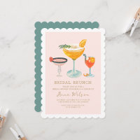 Funny Handrawing Pinky Coctails Brautparty