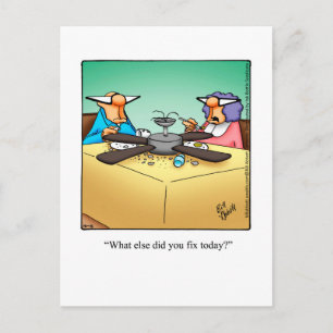 Funny Handyman Business Ankündigung Postcard
