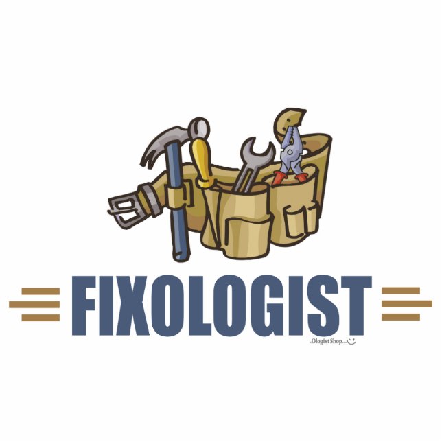 Funny Handyman Freistehende Fotoskulptur (Vorne)