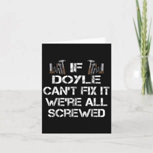 Funny Handyman zitiert Personalisiertes Doyle-Gesc Karte