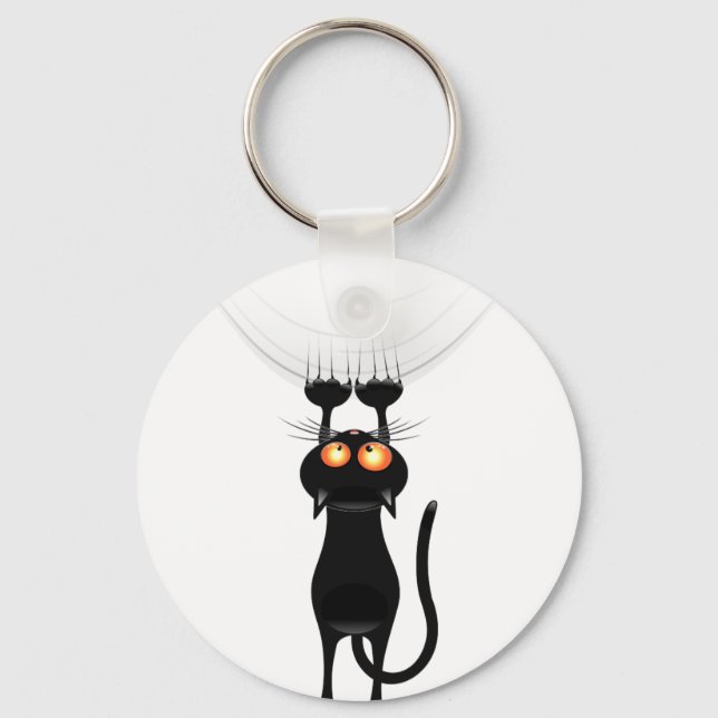 Funny Hang auf Cat Schlüsselanhänger (Vorderseite)