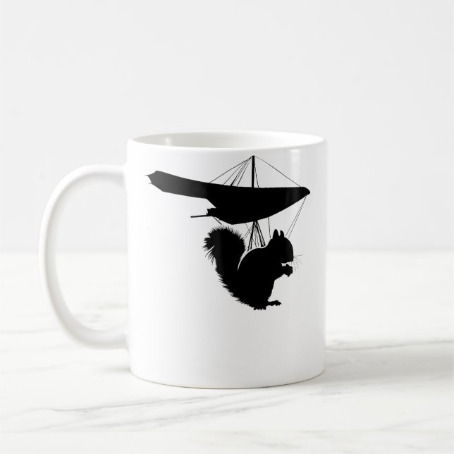 Funny Hang Glider Squirrel Hang Gliding Squirrel Kaffeetasse (Links)