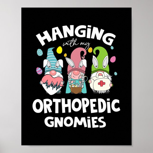 Funny Hanging mit orthopäischen Nurse-Gnomen Poster (Vorne)