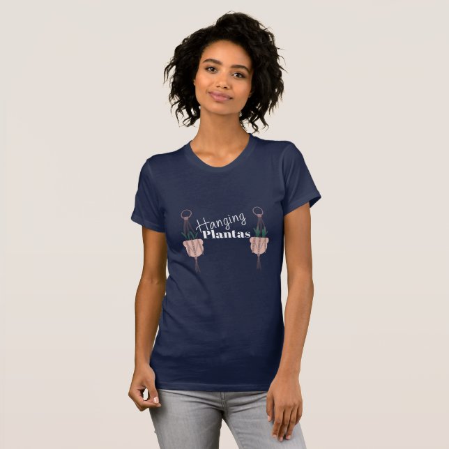Funny Hanging Planter Macrame Jungle House Pflanze T-Shirt (Vorne ganz)