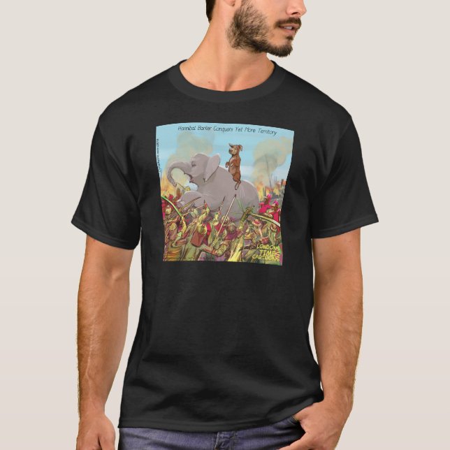 Funny Hannibal Barca Conquers Land T-Shirt (Vorderseite)