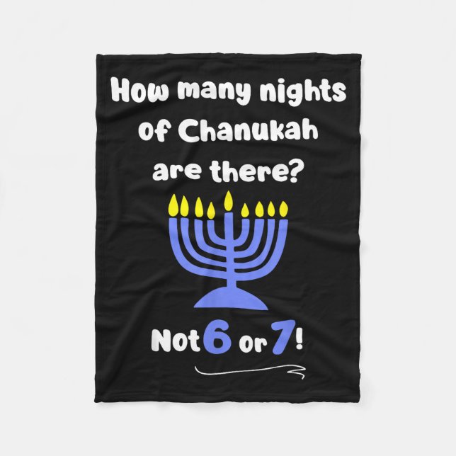 Funny Hanukkah 67 Meme Teacher How Many Nights Of  Fleecedecke (Vorderseite)