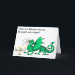Funny Hanukkah Card Feiertagskarte<br><div class="desc">Diese Karte feiert Hanukkah mit einem lustigen Hanukkah-Rätsel! Es ist nirgends verfügbar,  außer hier auf Eric's Fun Factory in Zazzle.</div>