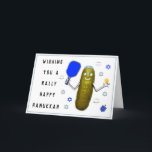 Funny Hanukkah Cards Feiertagskarte<br><div class="desc">Creative Hanukkah pickleball Grußkarten. Bearbeiten Sie Text,  um ihn für Freunde der Familie und des Pickleballs anzupassen.</div>