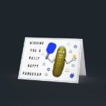 Funny Hanukkah Cards Feiertagskarte<br><div class="desc">Creative Hanukkah pickleball Grußkarten. Bearbeiten Sie Text, um ihn für Freunde der Familie und des Pickleballs anzupassen.</div>