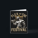 Funny Hanukkah Jewish Gym Workout Flex Festival  Karte<br><div class="desc">Funny Hanukkah Jewish Gym Workout Flex Festival</div>