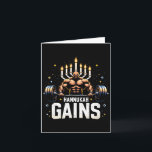 Funny Hanukkah Jewish Gym Workout Hannukah Gains Karte<br><div class="desc">Funny Hanukkah Jewish Gym Workout Hannukah Gains</div>