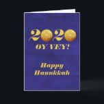 Funny Hanukkah Oy Vey 2020 Gelt Coin Feiertagskarte<br><div class="desc">Dieses Design entstand aus meiner einzigartigen Acrylmalerei. Sie kann personalisiert werden, indem Sie auf die Schaltfläche Anpassen klicken und den Namen, die Initialen oder die Wörter ändern. Sie können auch die Textfarbe und den Textstil ändern oder den Text für nur ein Bild löschen. Kontaktieren Sie mich unter colorflowcreations@gmail.com , wenn...</div>